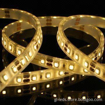 Flexible LED Striplight, Can Cut from 3 to 6 LEDs, Available in Copper or White PCB